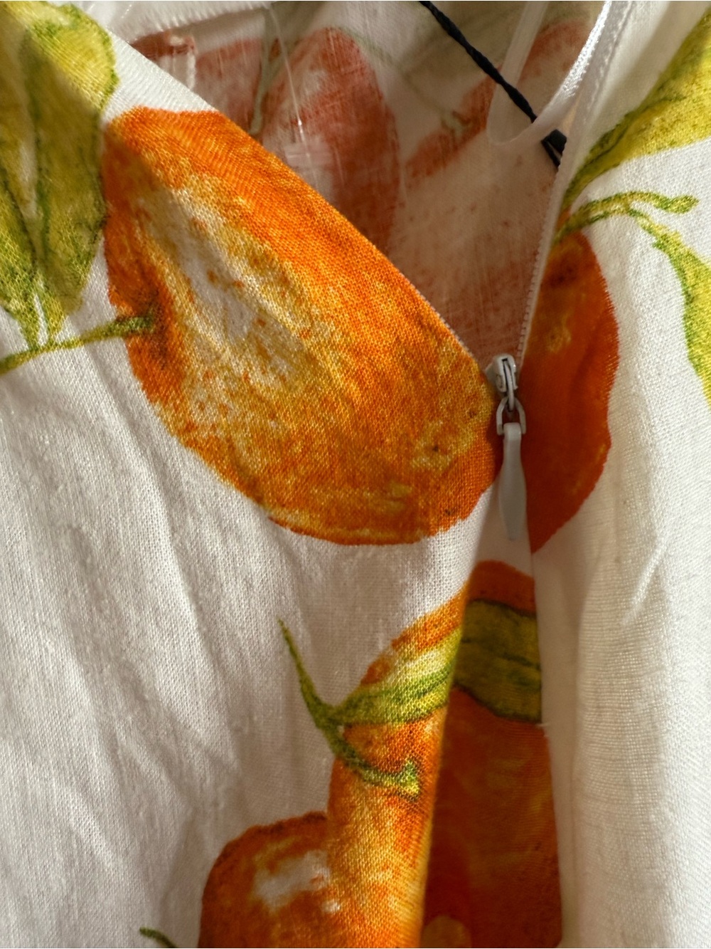 Zara Citrus Print Halter Maxi Dress NWT - Size Small - Picture 8 of 8